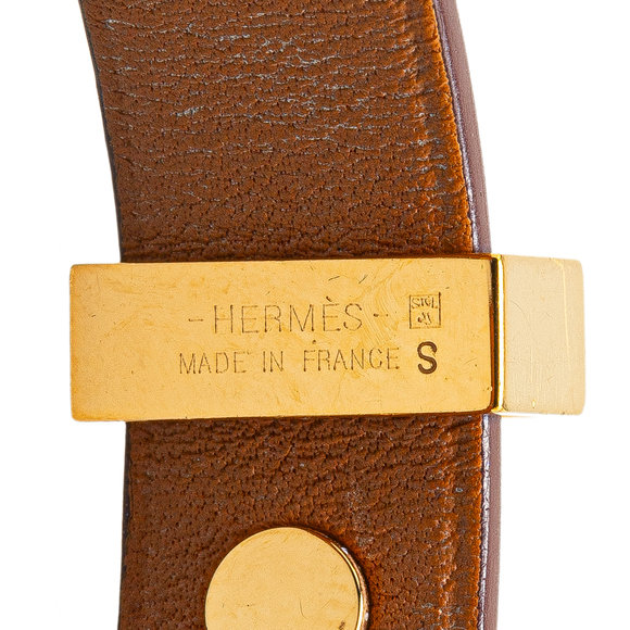 Pre-Loved Hermès Mini Leather Dog Anneaux Wrap Bracelet - Picture 4 of 7